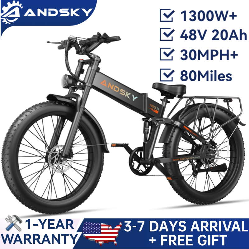 Commuting On Mountain Bike - ANDSKY Forge 26 Katlanabilir Elektrikli Bisiklet