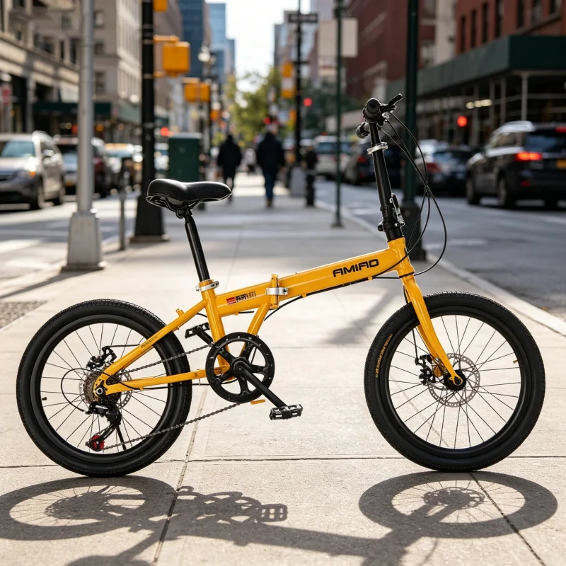 Commuting With Bike - 20 İnç Sarı Tellerli Katlanır Bisiklet