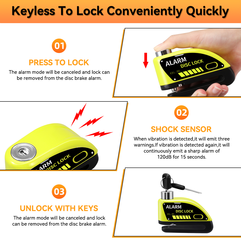 Yeni Bisiklet Motosiklet Alarm - Commuter Bike Lock incelemesi ve fiyatı